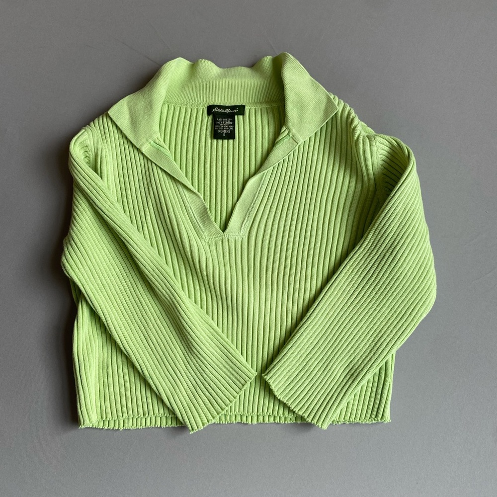 Eddie Bauer, cropped sweater!